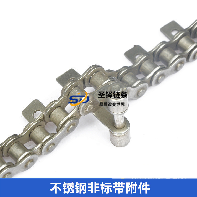 不銹鋼鏈條帶彎板帶側滾輪
