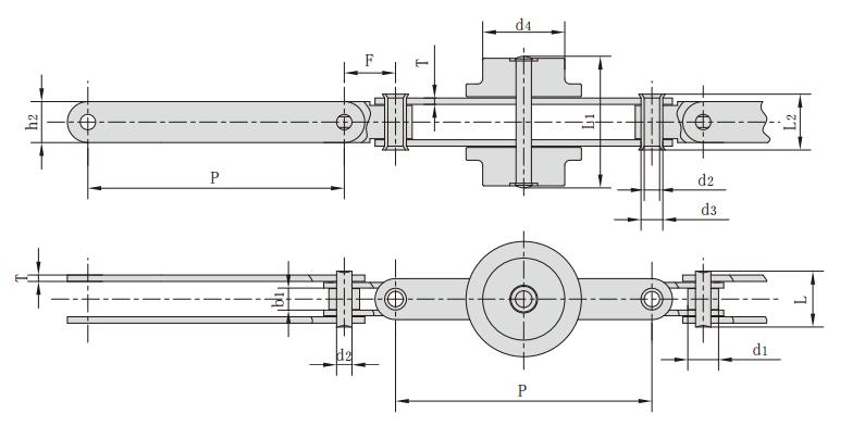 P100F11_<font color='red'>雙<font color='red'>鉸鏈</font><font color='red'>輸送</font>鏈</font> 工程