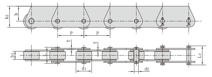<font color='red'>P160</font>F2_帶附件輸送鏈 輸送鏈