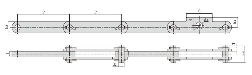 BC300F2_<font color='red'><font color='red'>塊式</font>鏈</font> 工程鏈條