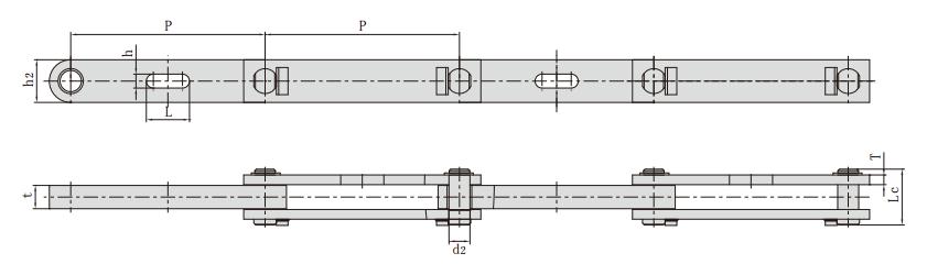 BC500F2_<font color='red'><font color='red'>塊式</font>鏈</font> 工程鏈條
